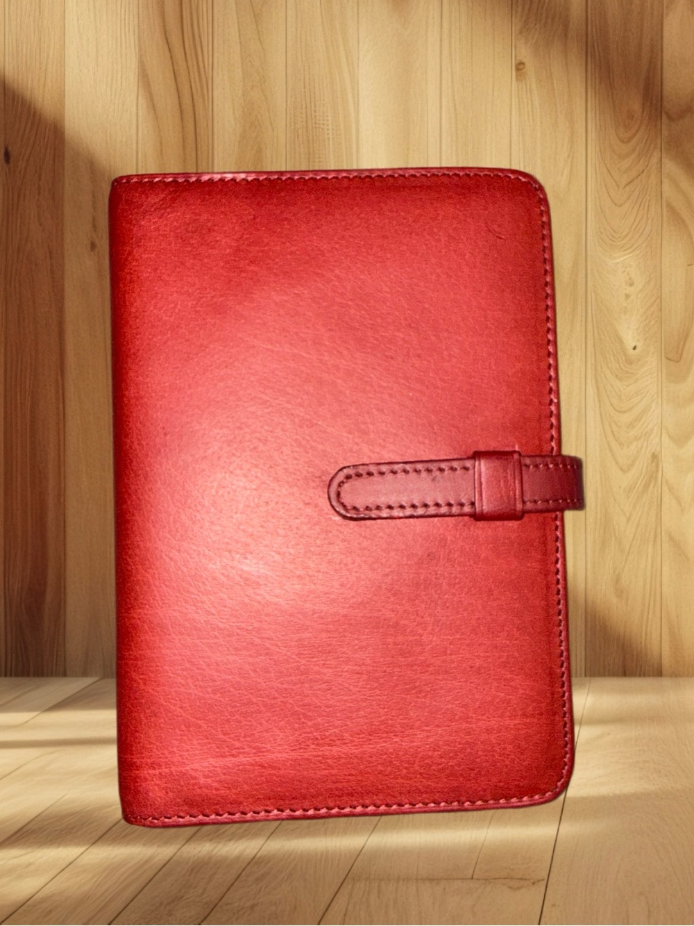 Coach Vintage Red Leather 6-Ring Agenda / Planner